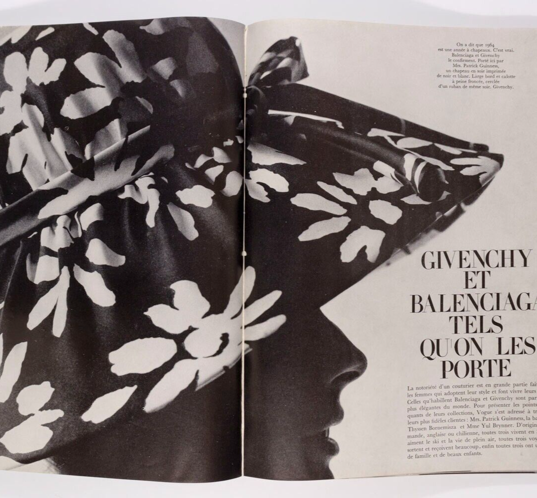 Tania Mallett USTINOV Fiona Campbell-Walter PARIS VOGUE 1964 Givenchy BALENCIAGA