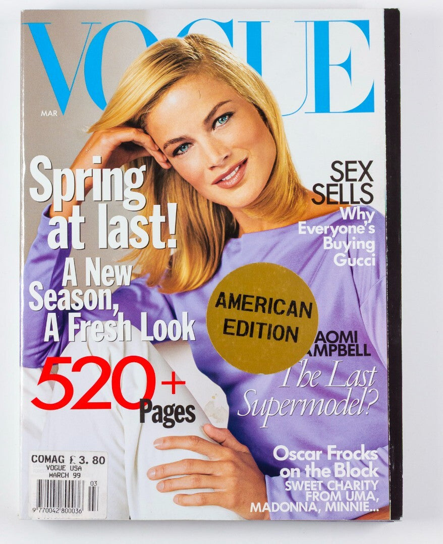 Carolyn Murphy BRUCE WEBER Naomi Campbell VOGUE March 1999 Gucci GISELE Madonna