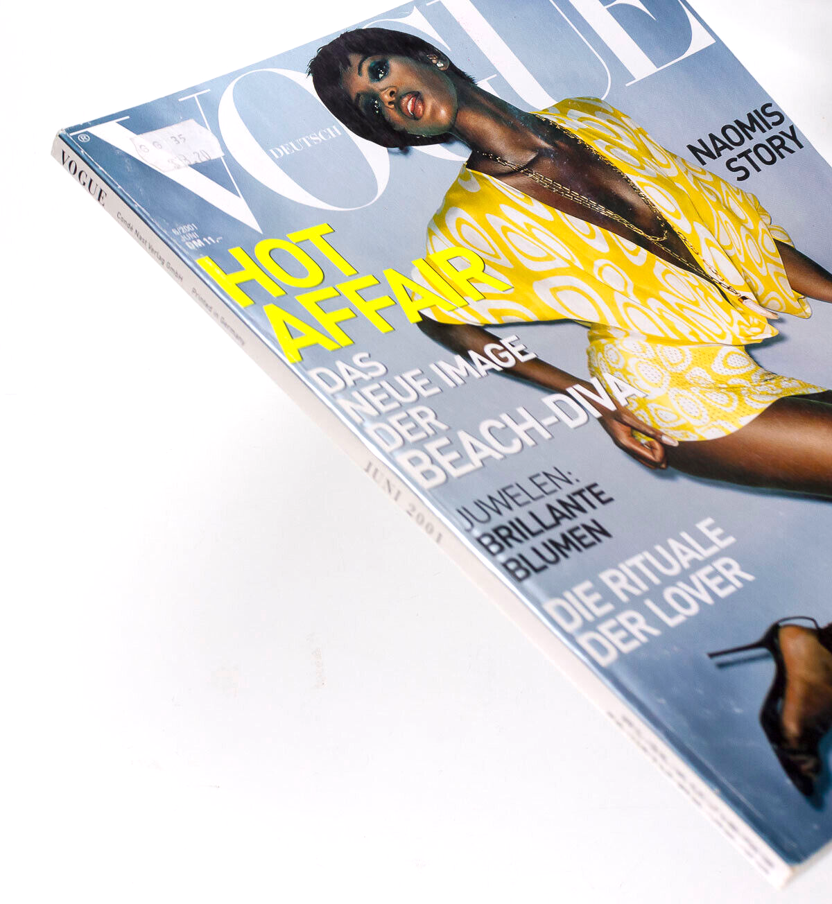 NAOMI CAMPBELL STORY interview MARIA GRAZIA CUCINOTTA vtg VOGUE GERMAN 2001 June