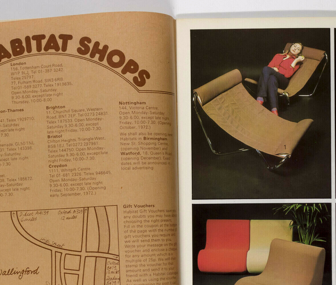 HABITAT Winter 72 catalog PALASET Conran STORAGE Lights INTERIOR DESIGN magazine