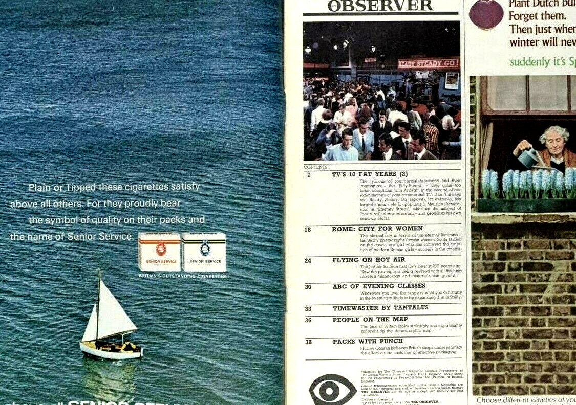 Thunderbirds DIANA RIGG Scilla Gabel  Honor Blackman PJ PROBY Observer magazine