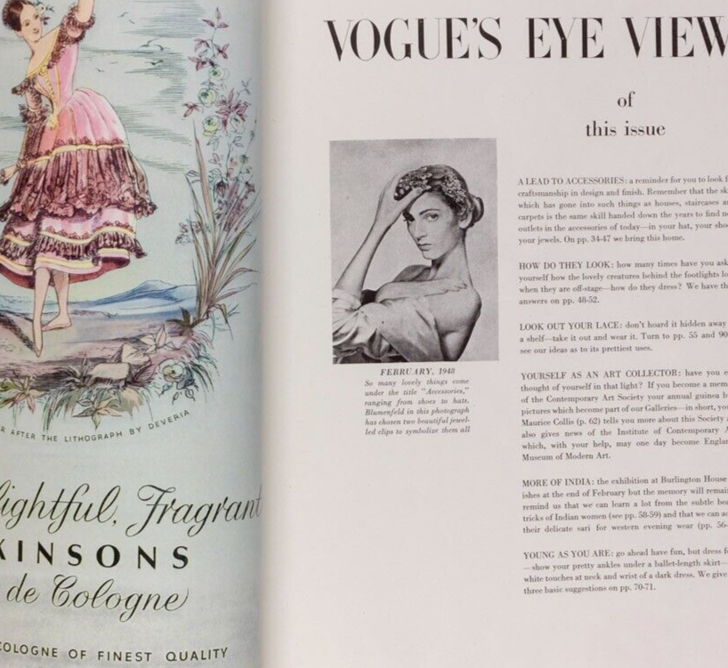 Carmen Dell'Orefice VIVEN LEIGH Cecil Beaton NORMAN PARKINSON John Deakin VOGUE