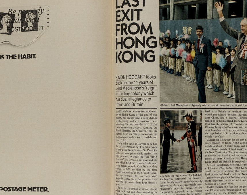 APRIL ASHLEY Chris Steele-Perkins SOUTH AFRICA Tom Conti OBSERVER magazine 1982