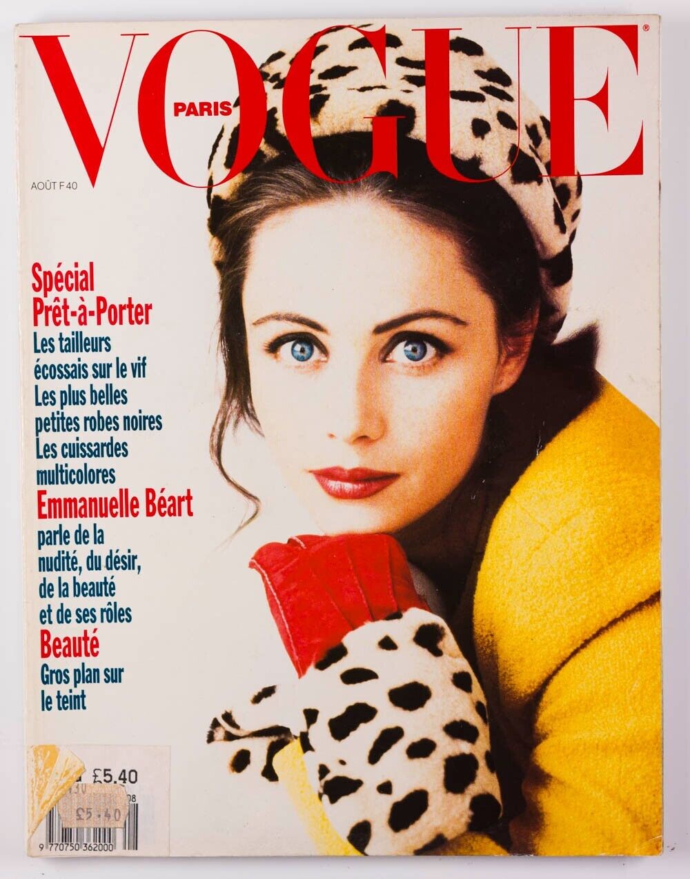 EMMANUELLE BEART Daniela Pestova NADEGE Greta Cavazzoni KRISEN McMENAMY Vogue Fr