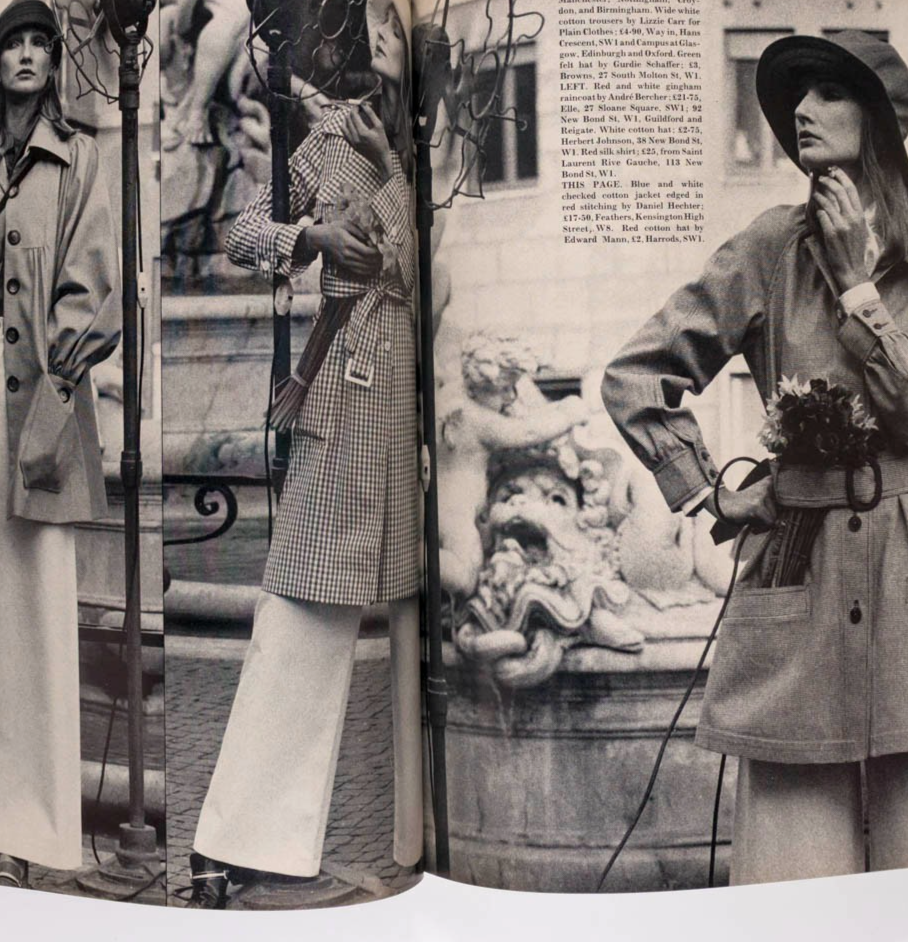 MARSHA HUNT Thea Porter ANNA WINTOUR Harpers & Queen 1972 April RICHARD ELY Nott