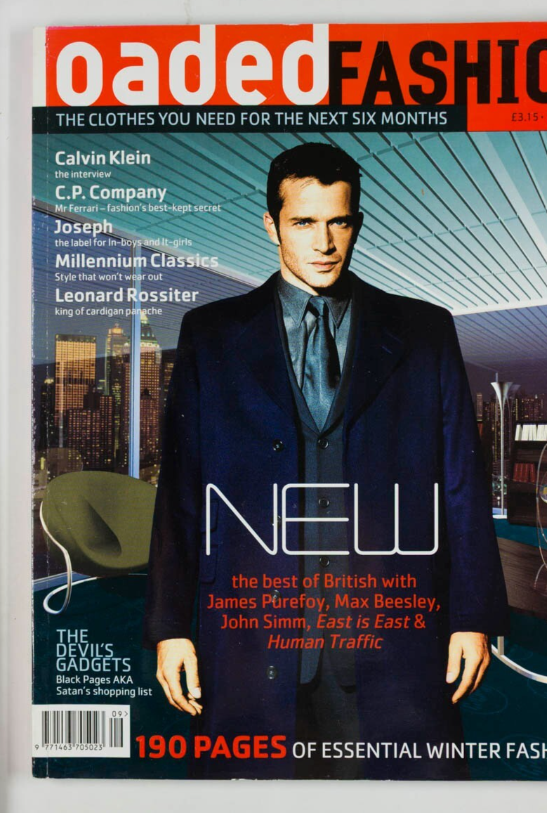 JAMES PUREFOY Max Beesley JOHN SIMM Loaded magazine CP COMPANY Calvin Klein VTG
