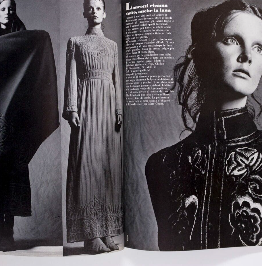 Birgitta Ramang VERUSCHKA Marisa Berenson VOGUE ITALIA Sept 1970 Donna Mitchell