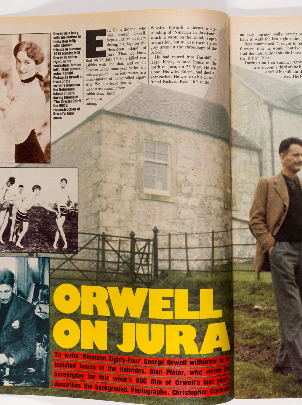 JENNY AGUTTER Simple Minds SINEAD CUSACK George Orwell OBSERVER December 1983 UK