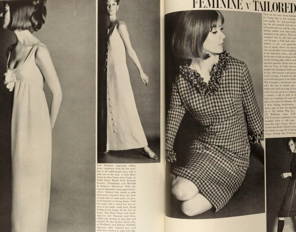 BARBRA STREISAND Jill Kennington BIBA Jean Shrimpton BRUCE DAVIDSON Navy Vogue