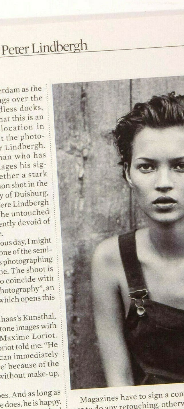 TURLINGTON Naomi PETER LINDBERGH Jan 1990 Vogue Supermodels ~ OBSERVER MAGAZINE