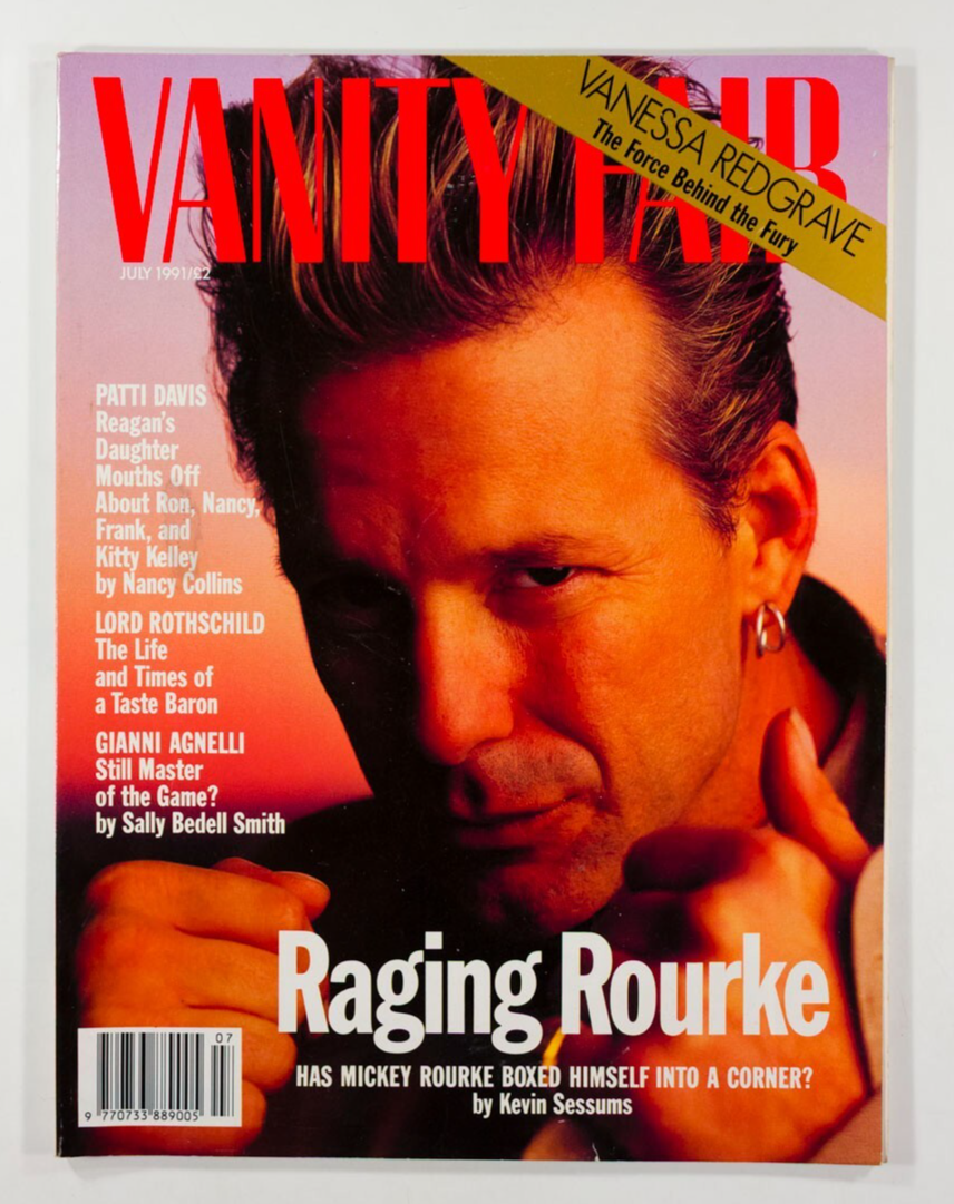 MICKEY ROURKE Vanessa Redgrave GIANNI AGNELLI Vanity Fair July 1991 Rothschild