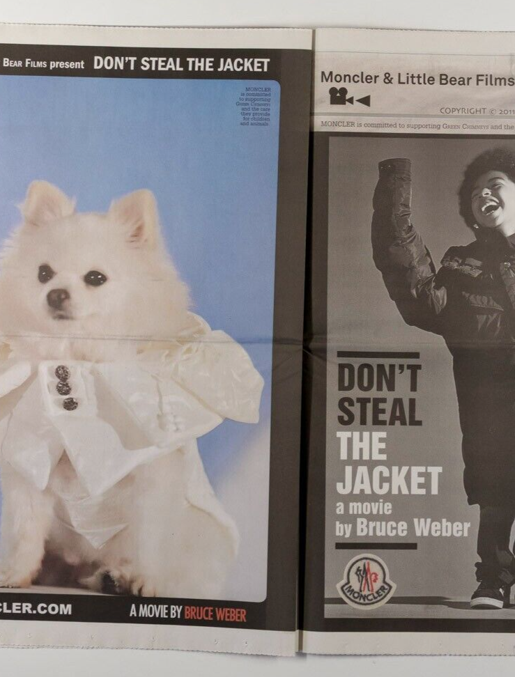 Bruce Weber MONCLER lookbook 2011 Nan Bush DON'T STEAL THE JACKET catalog POSTER