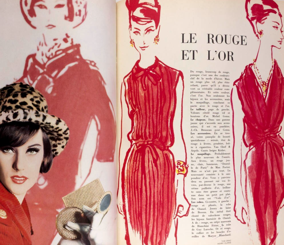 Anna Bjorck JOSPHINE BAKER Gruau PARIS VOGUE Nov 1960 Munich DRAZ Klein PEYNET