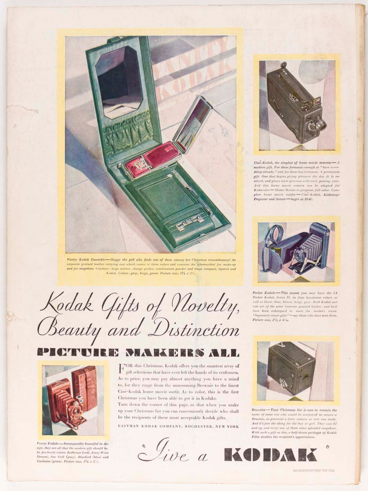 ERTE Schiaparelli ART DECO vtg HARPERS BAZAAR December 1928 Louise Boulanger US