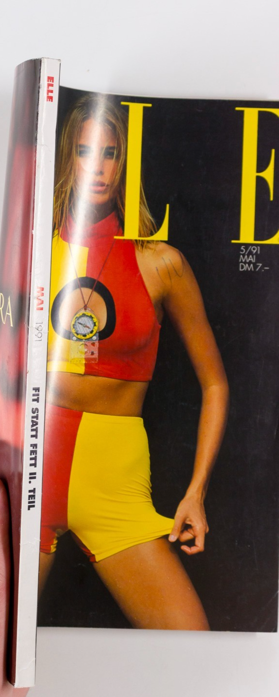 NIKI TAYLOR Ute Lemper RUPERT EVERETT Elle May 1991 Nadege du Bospertus SWIMWEAR