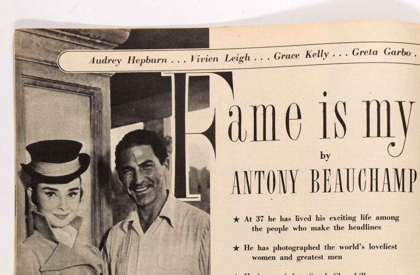 VIVIEN LEIGH Audrey Hepburn LAURENCE OLIVIER Antony Beauchamp MONROE UK magazine