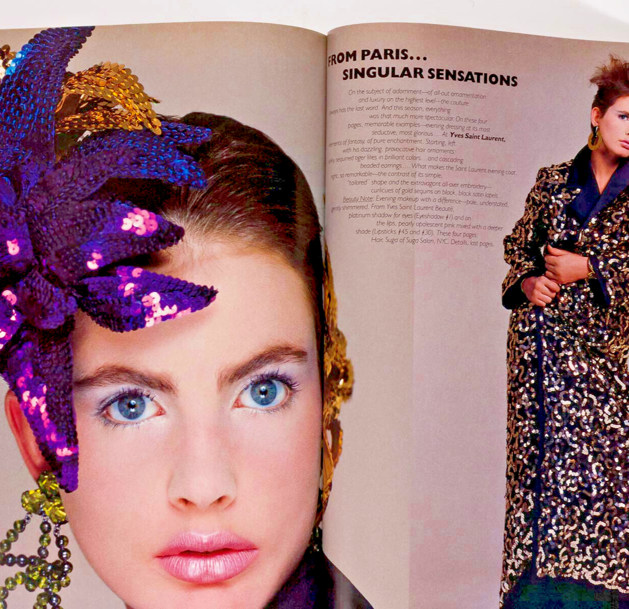 Renee Simonsen JOANNA PACULA Rosemary McGrotha VOGUE Dec 1984 Warhol ISSERMANN