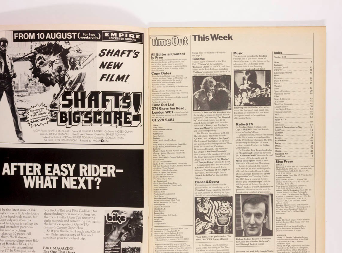 Joseph Wright INTERNATIONAL CARNIVAL OF EXPERIMENTAL SOUNDS Time Out August 1972