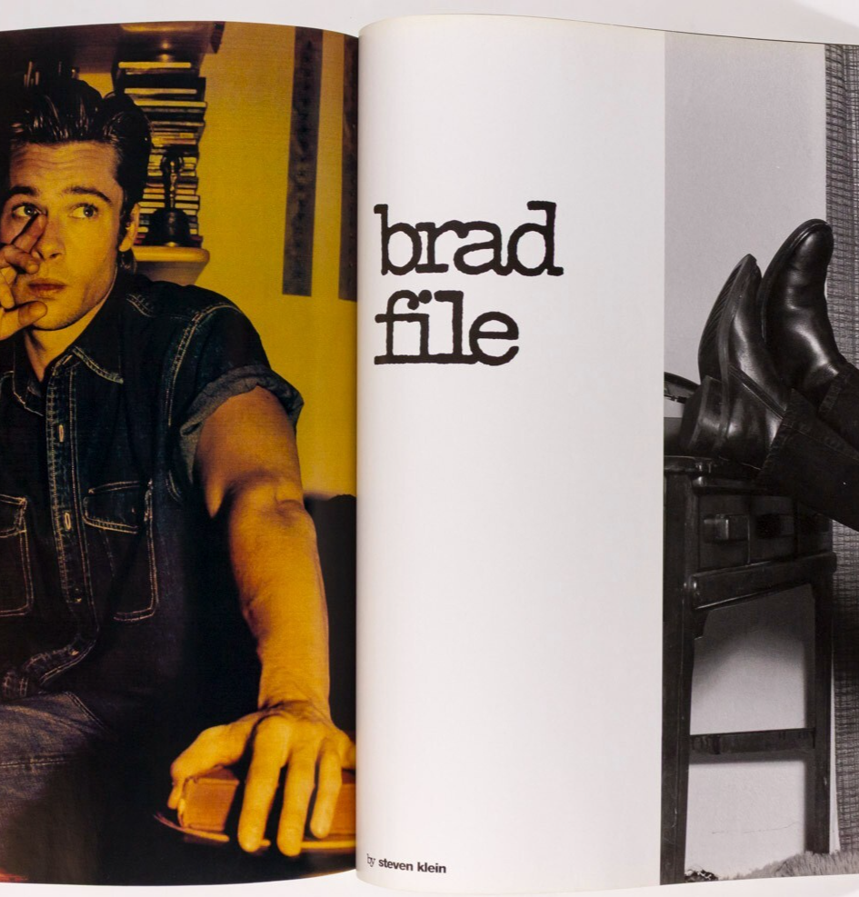 Brad Pitt STEVEN KLEIN James Spader L'UOMO VOGUE May 2004 Kevin Bacon BLONDE 351