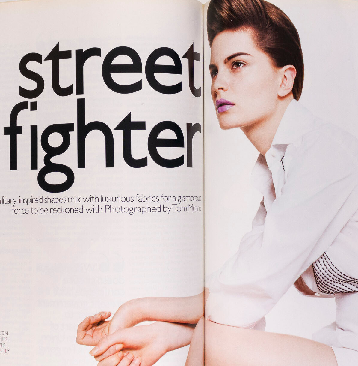 Unsmiling KAROLINA KURKOVA Two face VOGUE magazine May 2001 Tamara Rojo KORS vtg