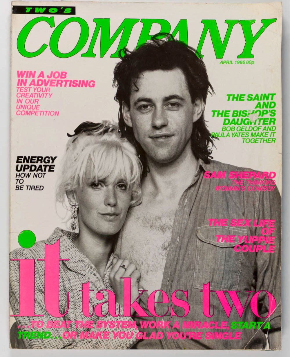PAULA YATES Bob Geldof IAN CHARLESON Company magazine 1986 April SAM SHEPARD vtg