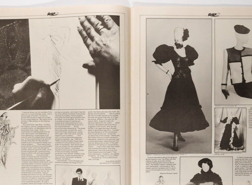 Duran ROY LICHTENSTEIN Annie Leibovitz RITZ magazine 85 1984 Yves Saint Laurent