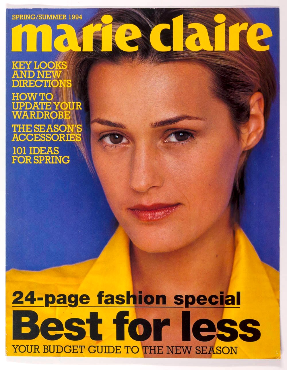 YASMIN LE BON Morocco ACCESSORIES Workwear MARIE CLAIRE magazine Spring 1994 vtg