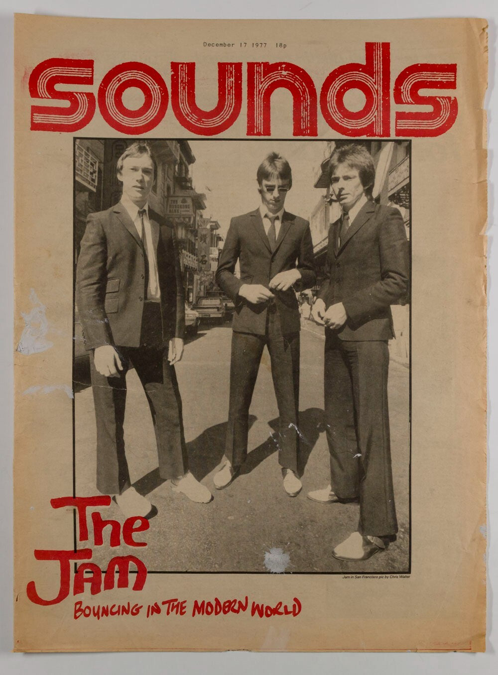 The Jam in San Francisco CHRIS WALTER Nazareth PAUL WELLER Sounds magazine cover