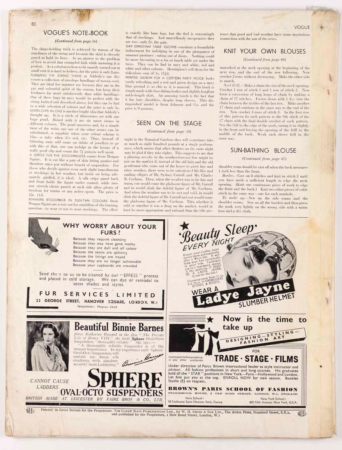 EVELYN WAUGH Loretta Young CARL ERICKSON Cecil Beaton EIRE Hoyningen-Huene VOGUE