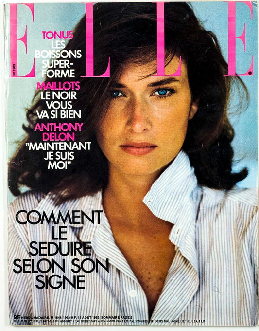 Rosemary McGrotha ELLE MACPHERSON Anthony Delon 1983 March VTG magazine SWIMWEAR