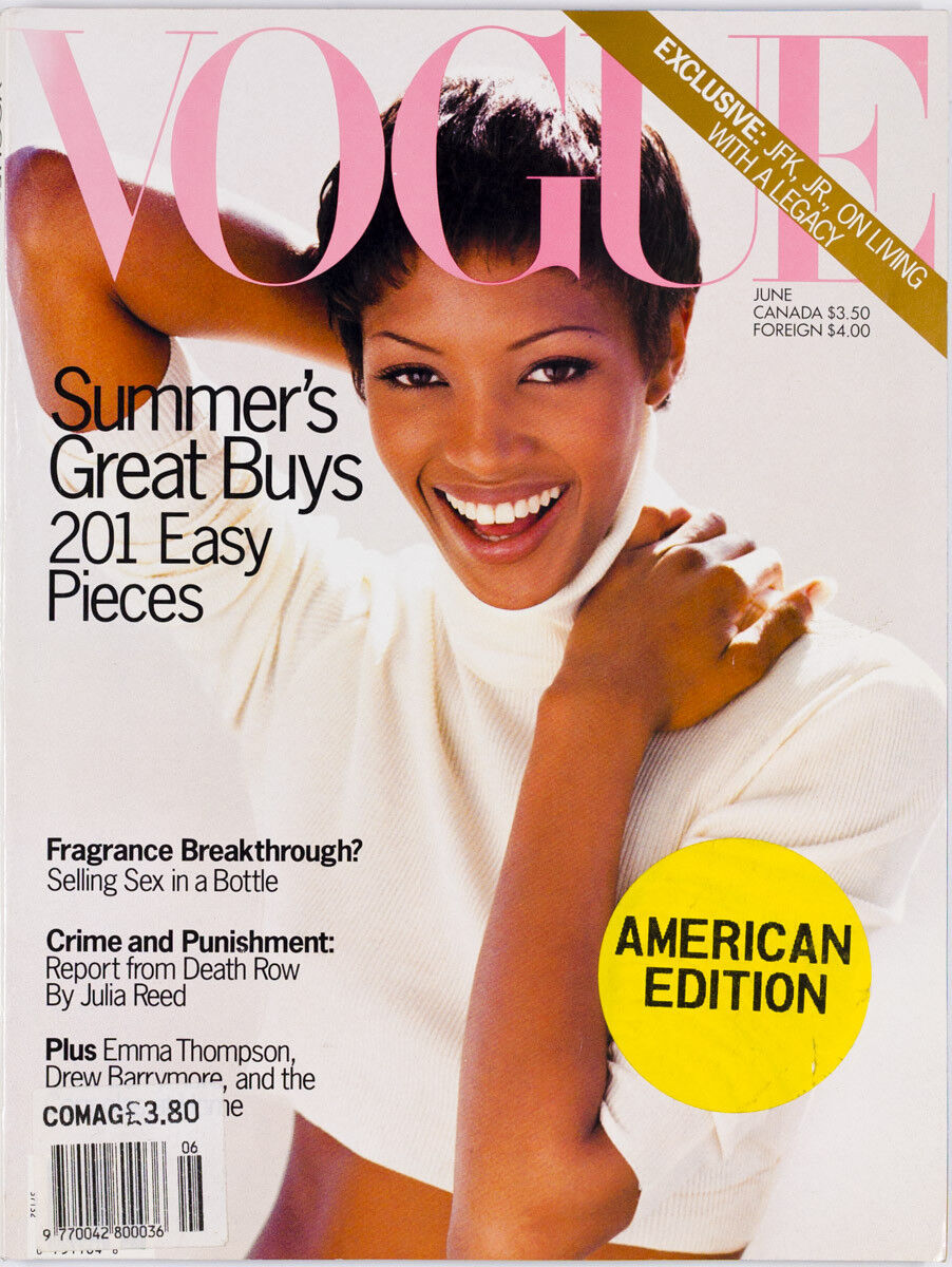 NAOMI CAMPBELL Emma Thompson JFK JNR Drew Barrymore TATJANA PATITZ Vogue 93 June