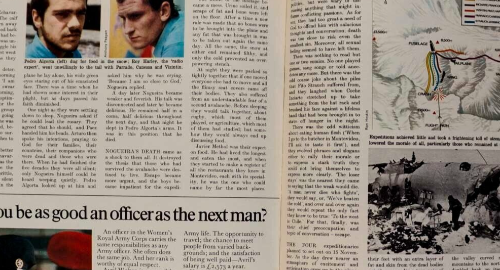 Miracle in the Andes SOCIETY OF THE SNOW Alive NANDO PARRADO ~ Observer magazine