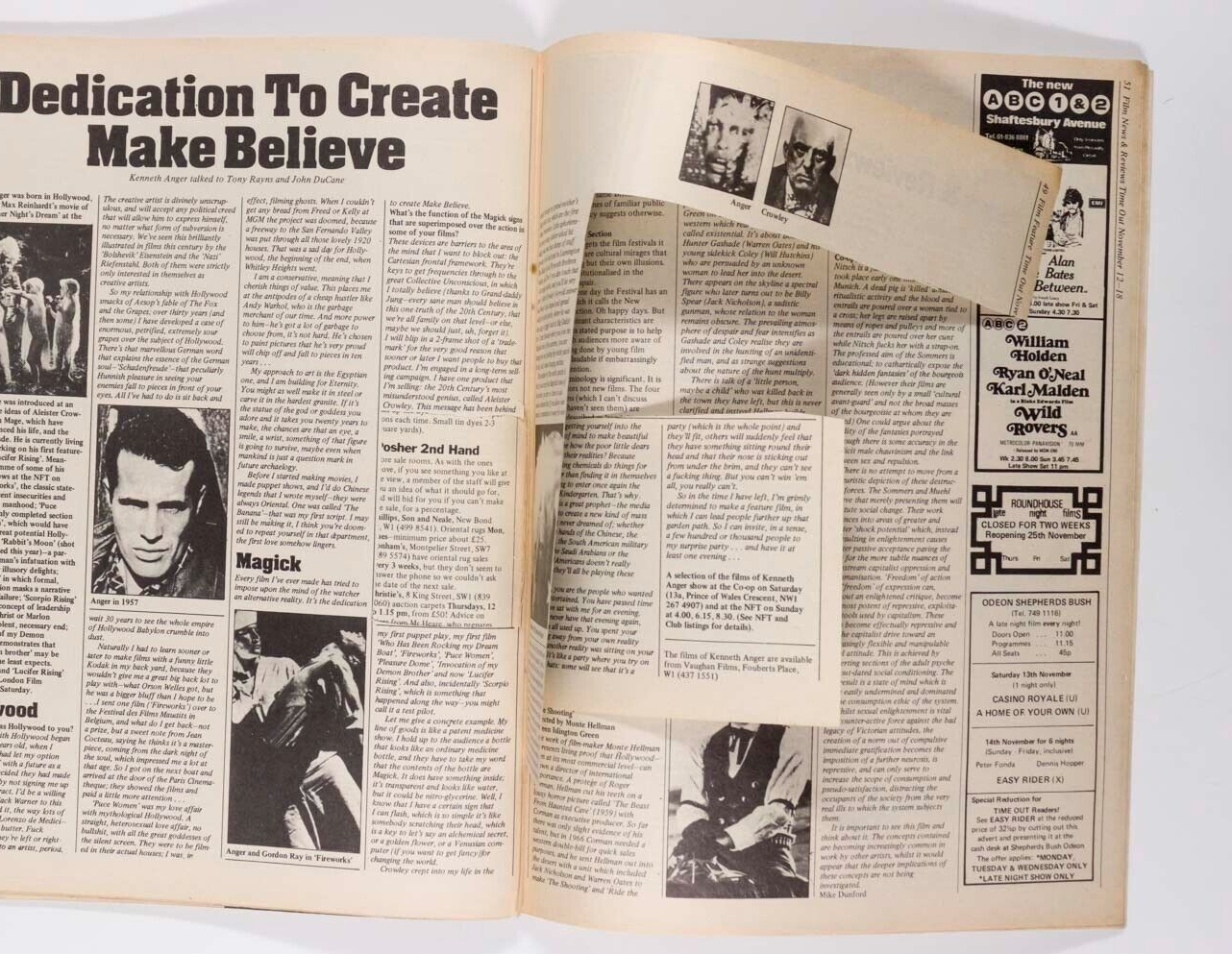 ALEISTER CROWLEY Kenneth Anger TV4 Kevin Ayers OZ MAGAZINE Nazareth 70s Time Out