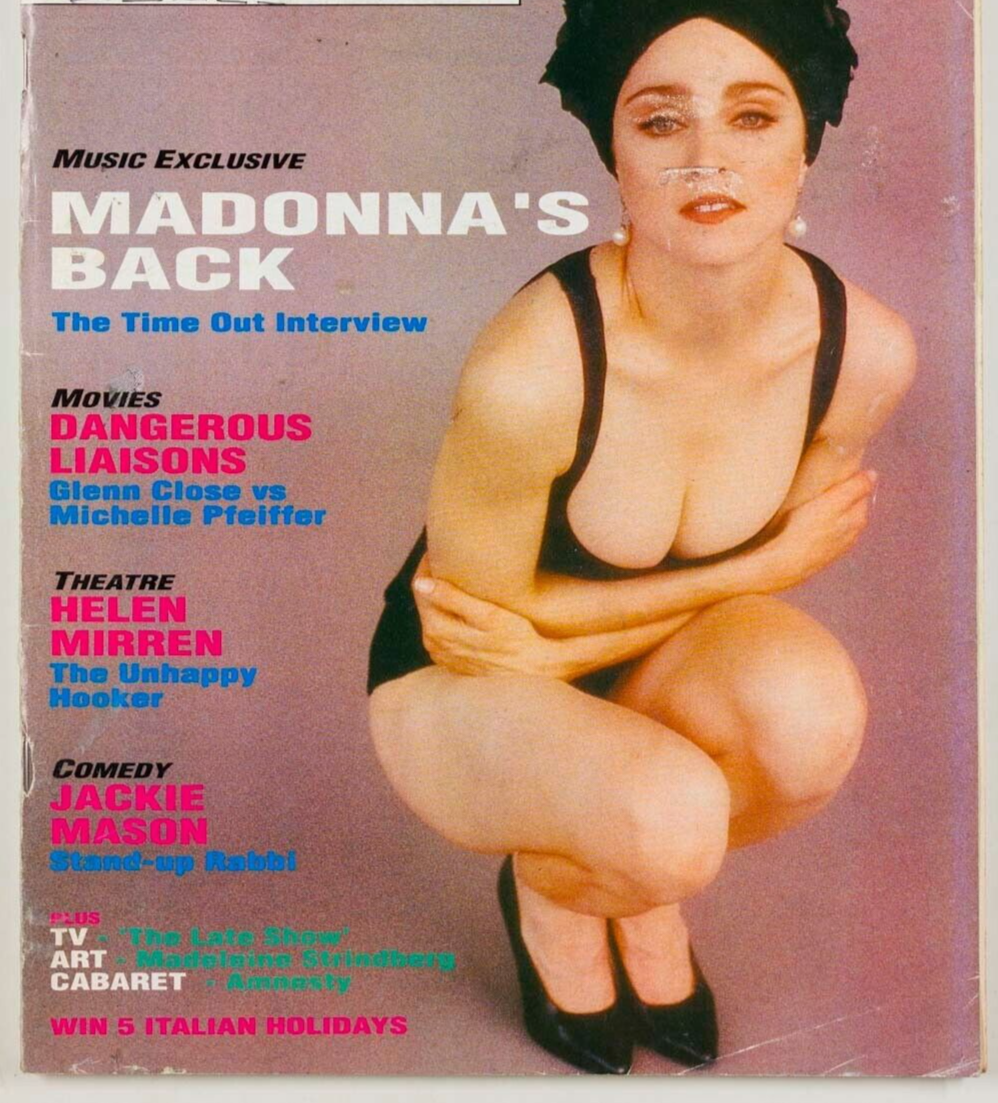MADONNA Helen Mirren GLENN CLOSE Michelle Pfeiffer LONDON Time Out magazine 80s