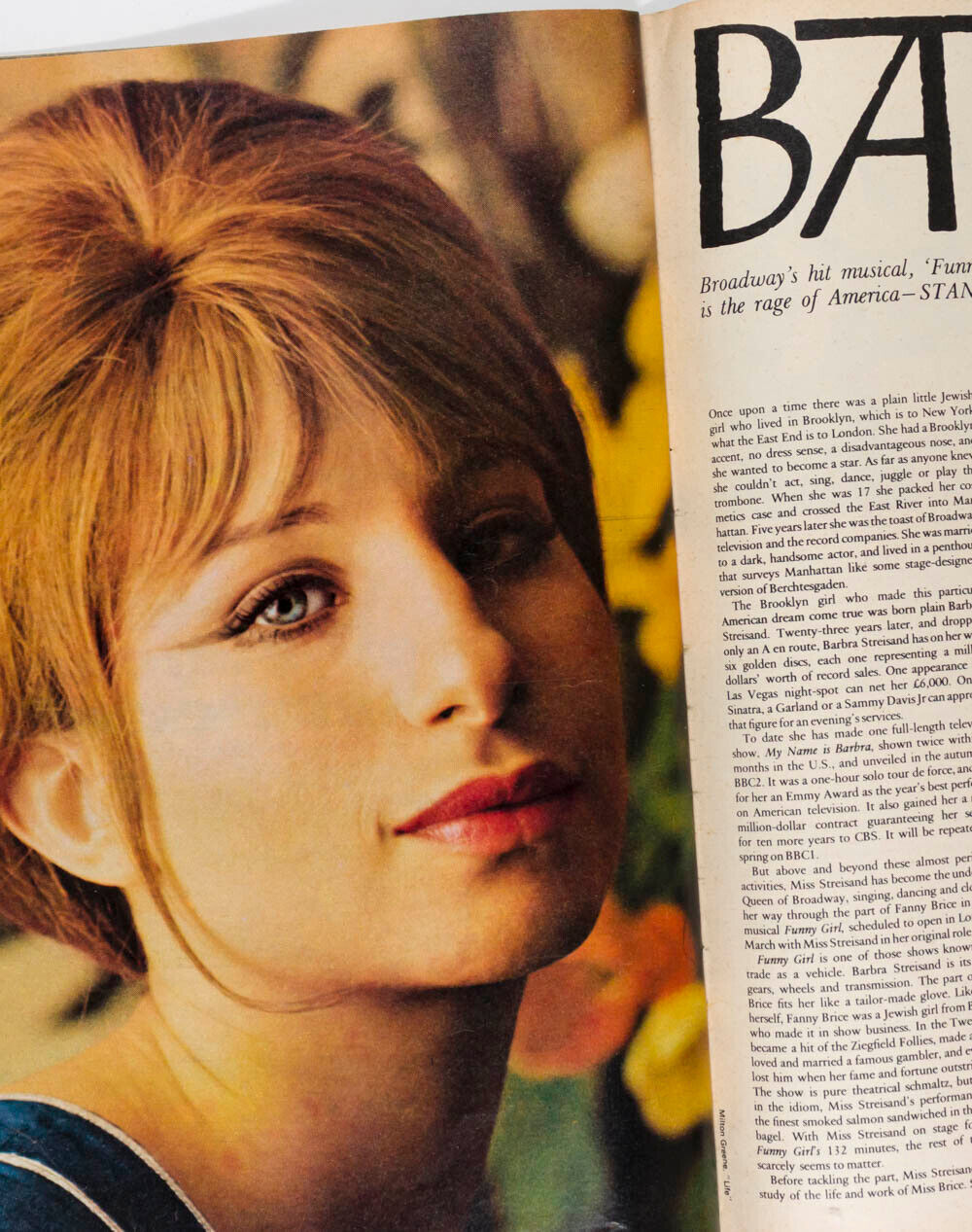 BARBRA STREISAND Funny Girl CECIL BEATON John Betjeman SUEZ ~ Telegraph magazine
