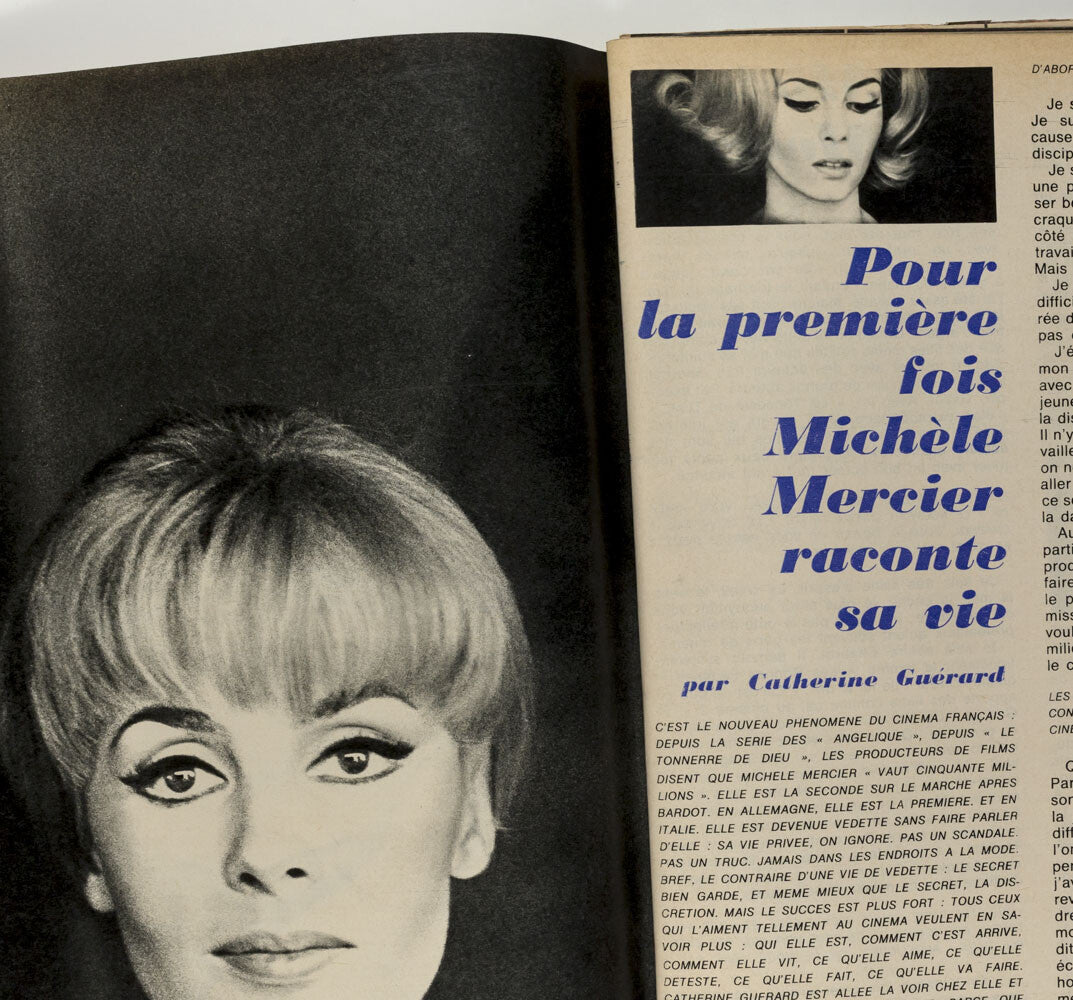 Swimwear MICHELE MERCIER Morocco SYLVIE VARTAN Anouk Aimee  FRENCH ELLE magazine