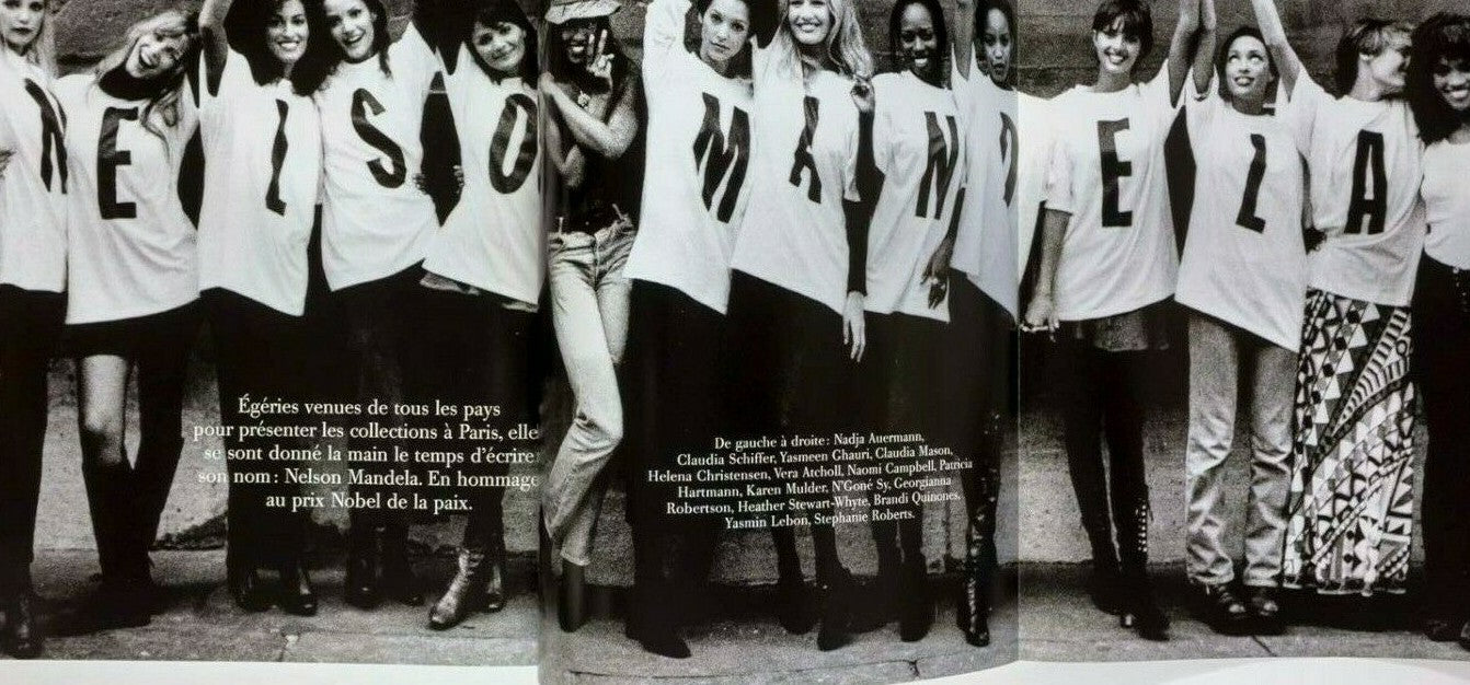 Nelson Mandela NAOMI CAMPBELL Heather Stewart-Whyte AMBER VALLETTA ~ PARIS VOGUE