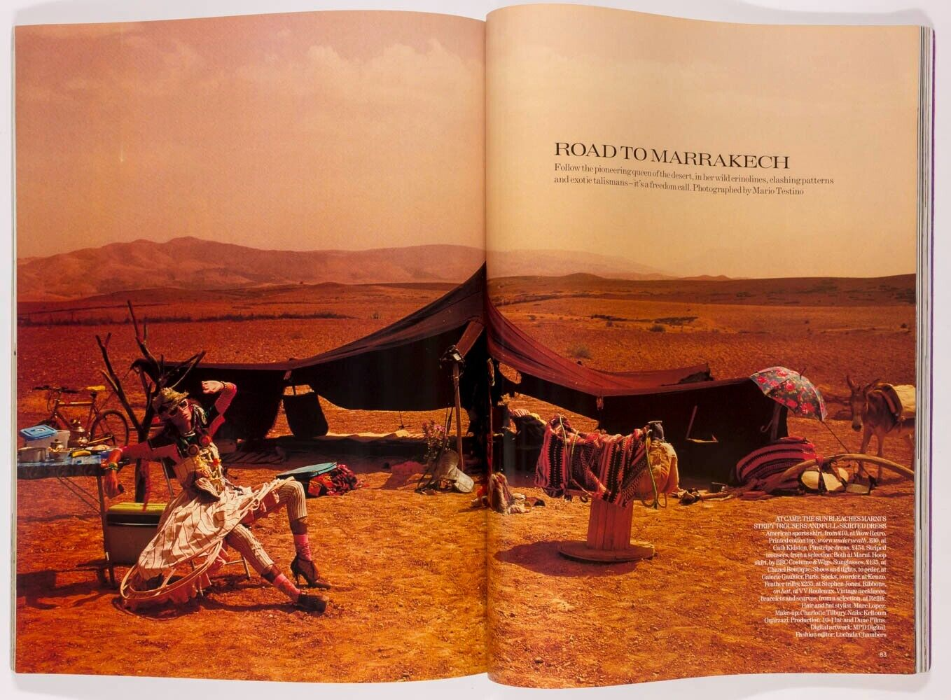 Daria Werbowy RIE RASMUSSEN Norman Parkinson VOGUE January 2005 Jan Ward TESTINO