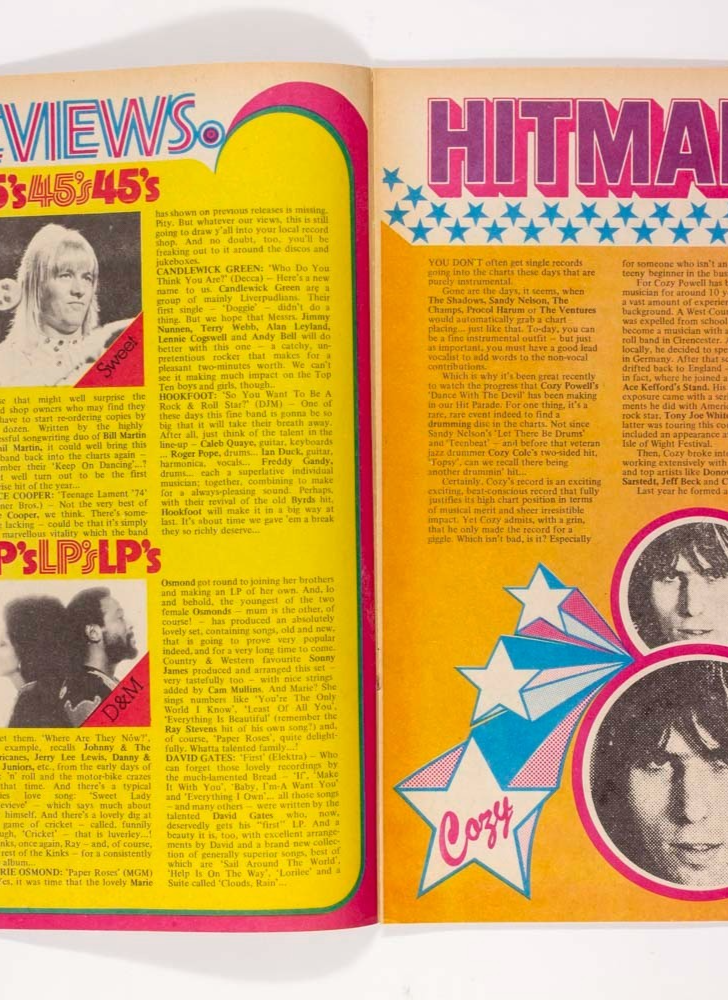 The Sweet 10CC Diana Ross DISCO 45 magazine February 1974 Marc Bolan COSY POWELL