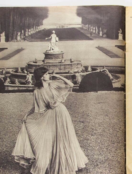 Jean Shrimpton VERSAILLES David Bailey KOUKA DENIS Dior SUNDAY TIMES MAGAZINE