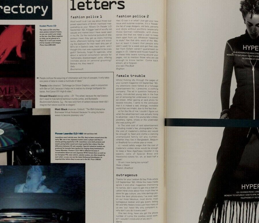 Cecilia Chancellor JUDY BLAME Paul Weller JUERGEN TELLER Nadja Auermann SONY i-D