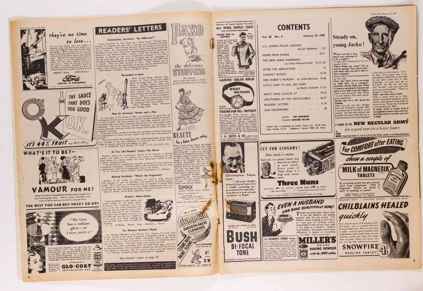 VIVIEN LEIGH Garbo BERTRAM MILLS Huntsville PICTURE POST January magazine 1948