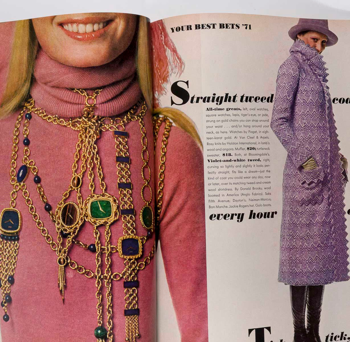 LAUREN HUTTON Richard Burton LACOSTE Paul Morrissey HAIR Vogue US 1 January 1971