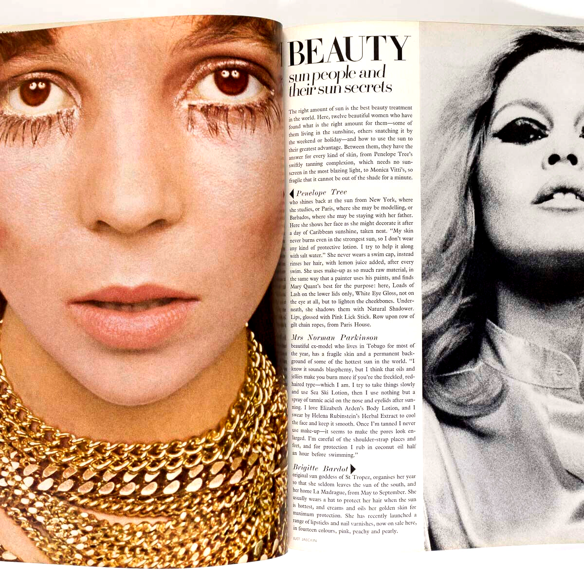 FAYE DUNAWAY Anjelica Huston MAUD JAMES Helmut Newton NZ Brigitte Bardot ~ Vogue