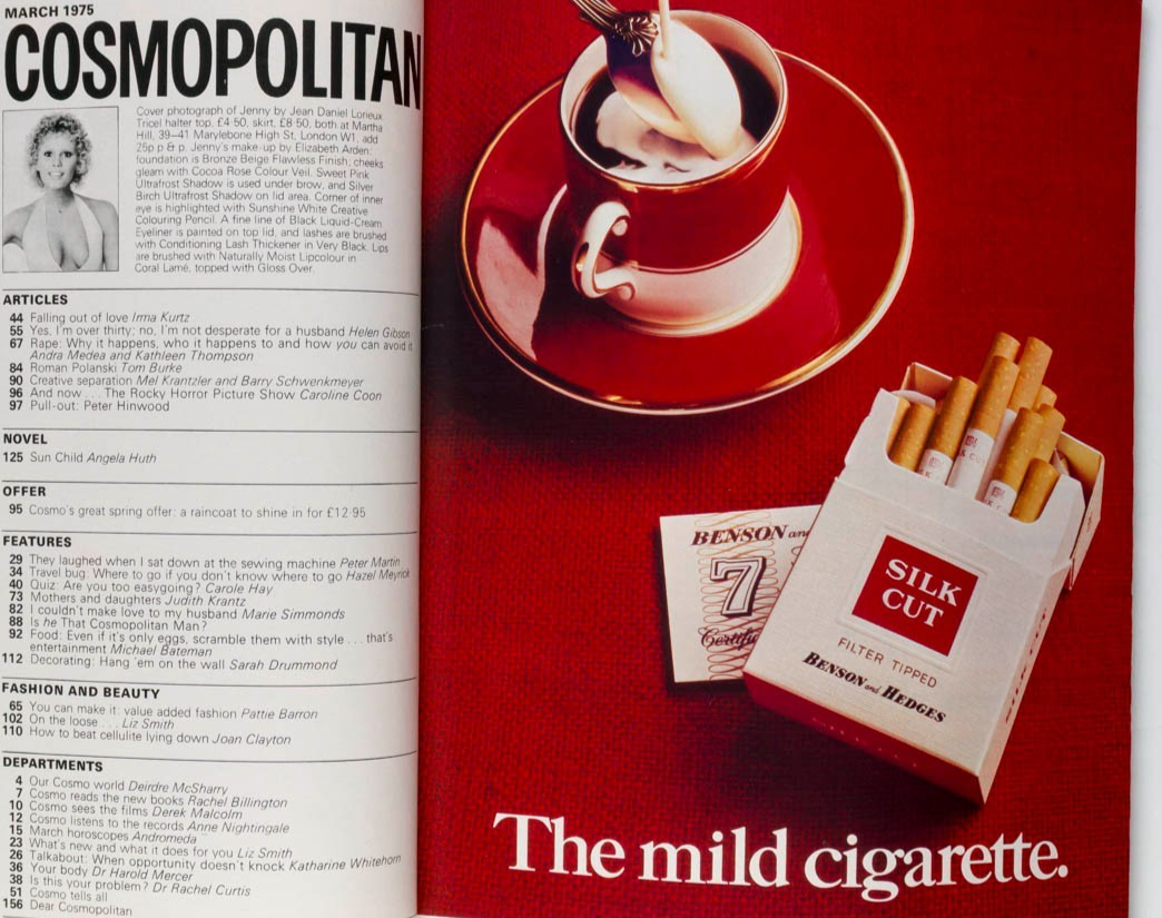 SHARON TATE Roman Polanski TIM CURRY Peter Hinwood BIBA Cosmopolitan March 1975