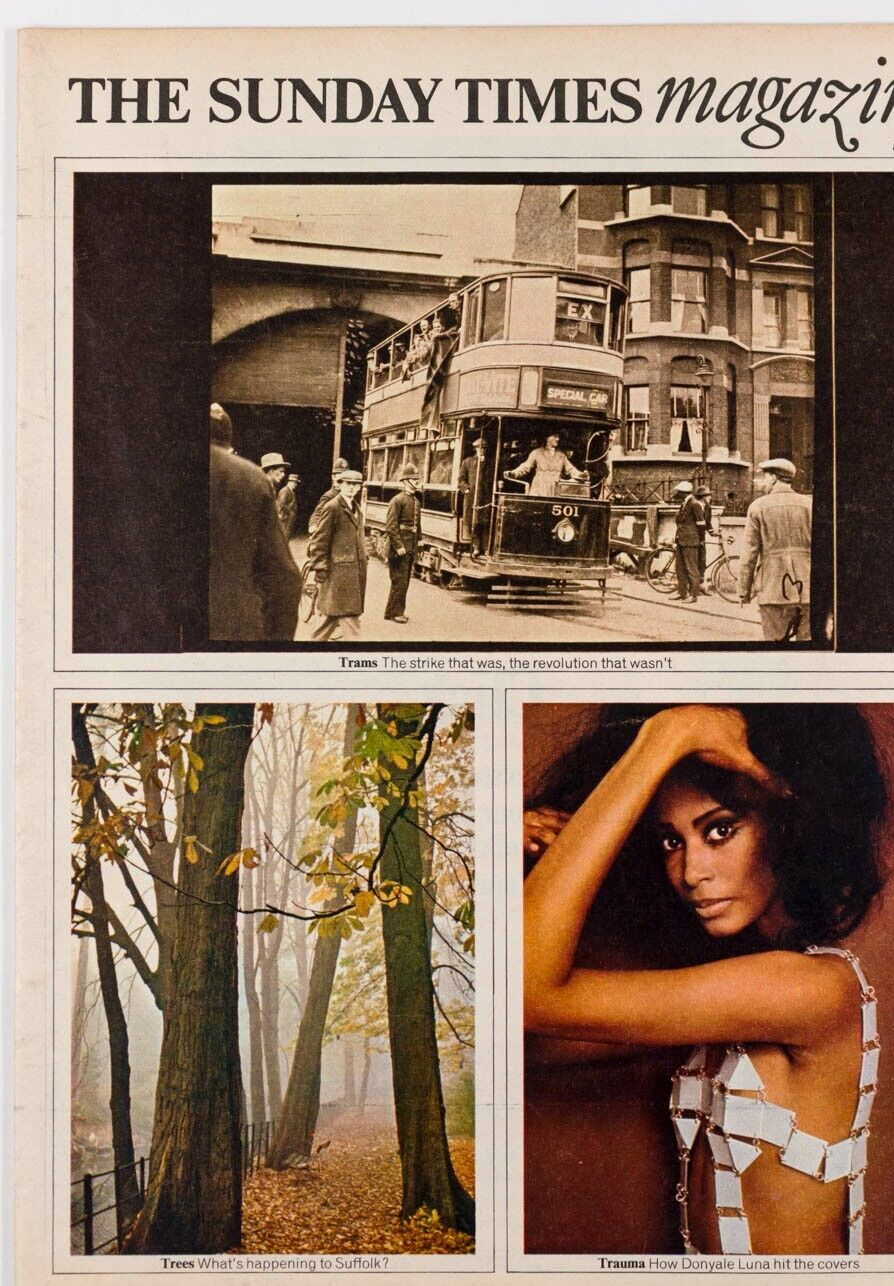 Donyale Luna PETER KNAPP Mary Quant T.U.C. Snowdon SUFFOLK Sunday Times magazine