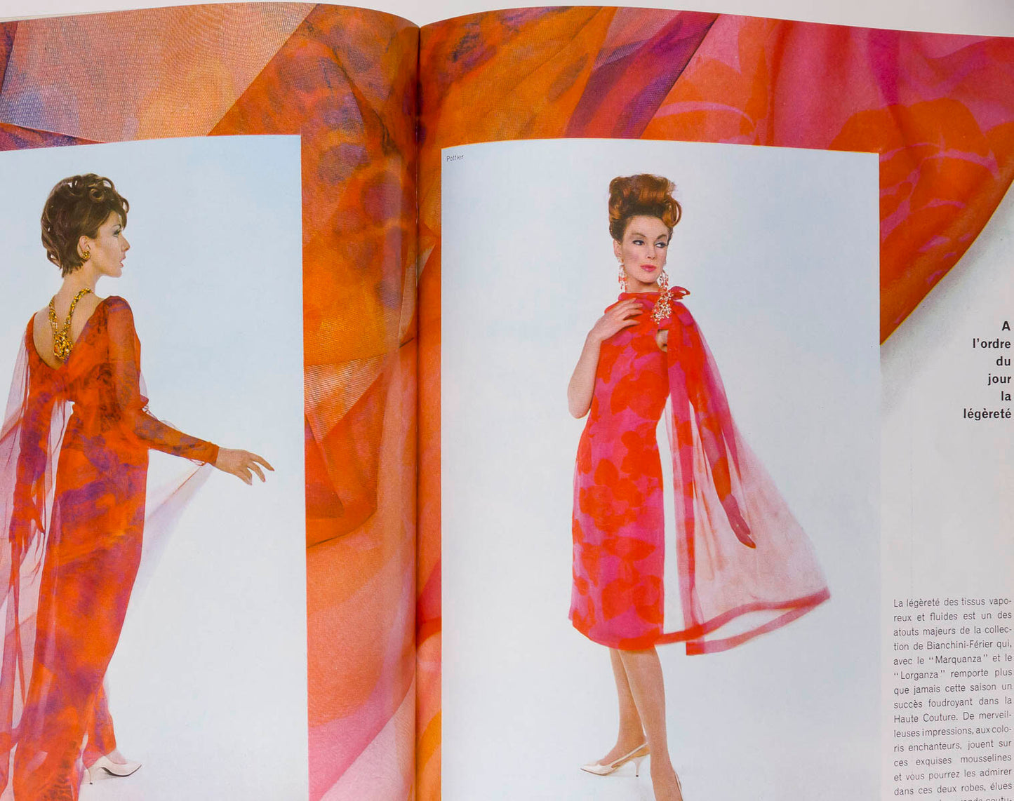 2 x Rene Gruau magazines - L'OFFICIEL March 1963 & Vogue March 1955