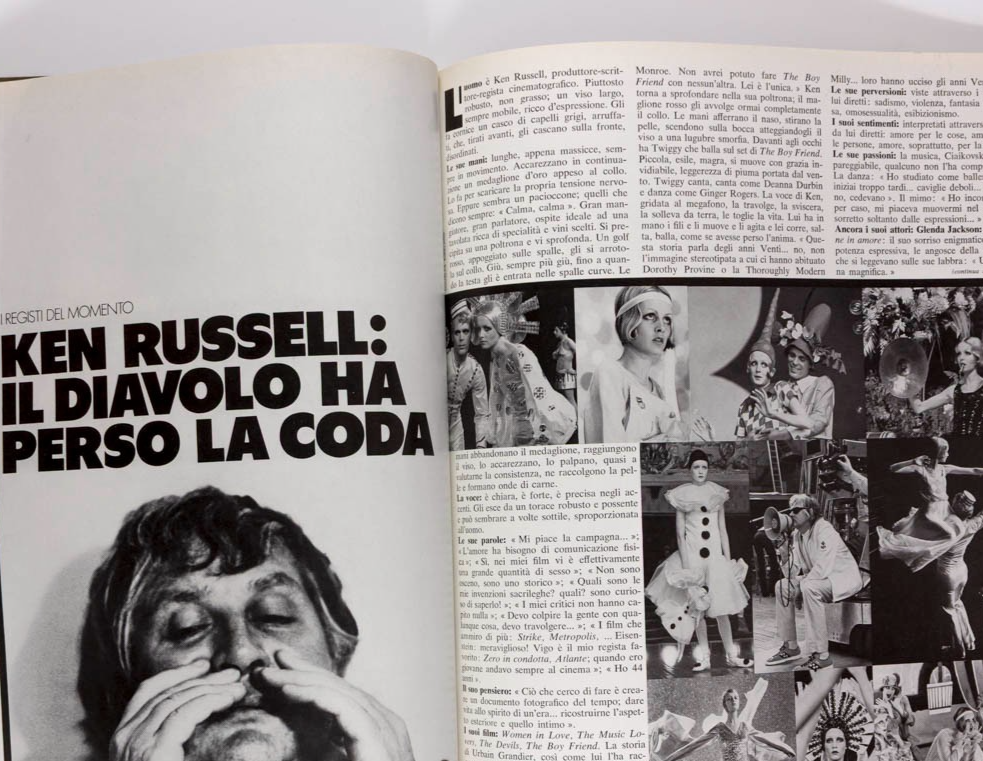 Terence Stamp ANDY WARHOL Tom Baker L'UOMO VOGUE May 1972 Alan Bates KEN RUSSELL