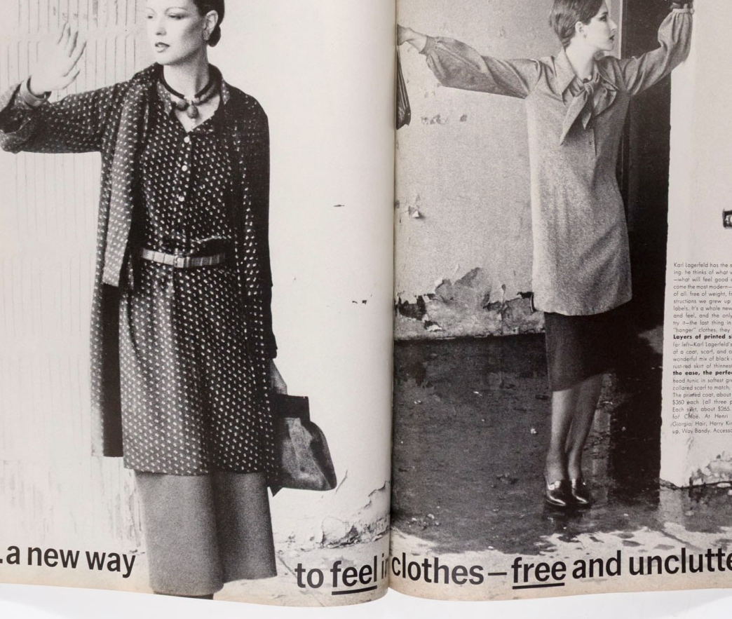 RENE RUSSO Dalila di Lazzaro DEBORAH TURBEVILLE Vogue US July 1975 50th birthday