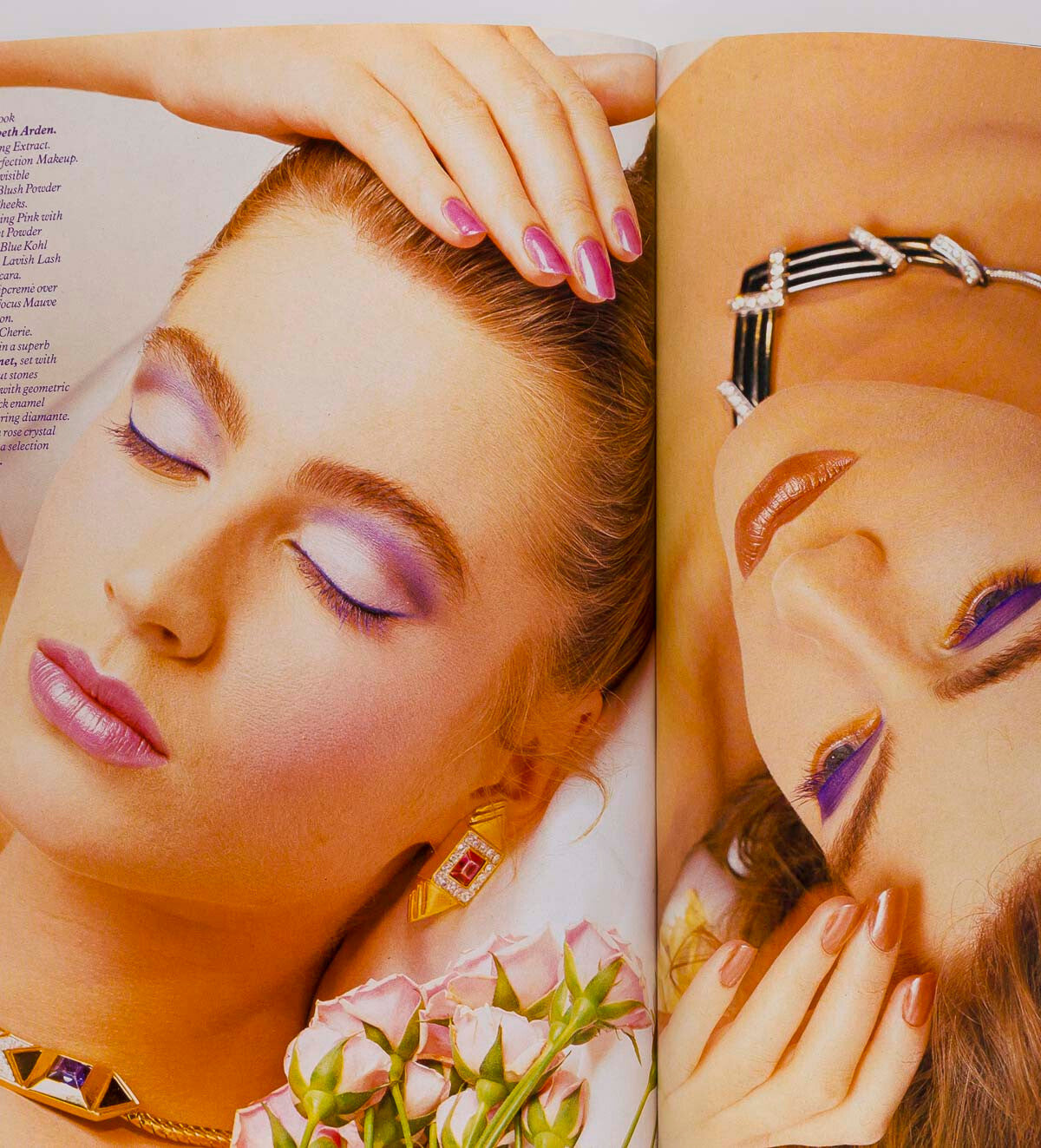Cindy Crawford HELENA BONHAM CARTER Victoria Brynner HARPERS QUEEN December 1985